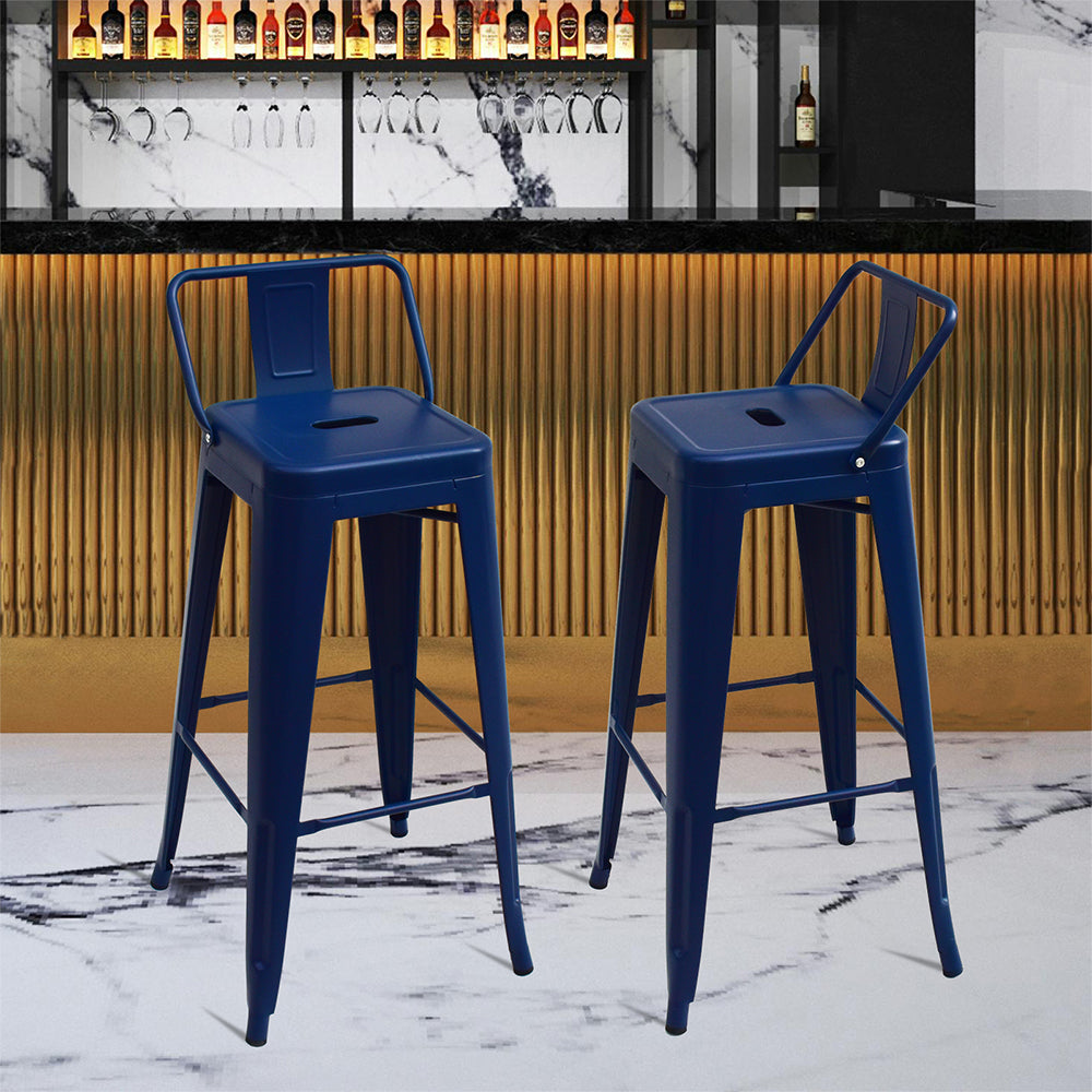 Eeeza Iron Frame Stackable Bar Stool Set