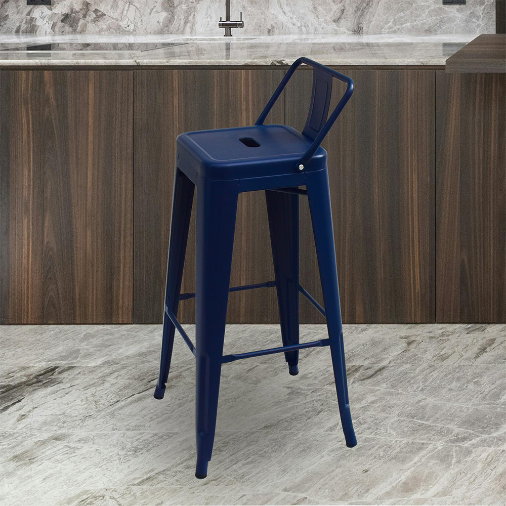 Eeeza Iron Frame Stackable Bar Stool Set