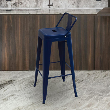 Eeeza Iron Frame Stackable Bar Stool Set