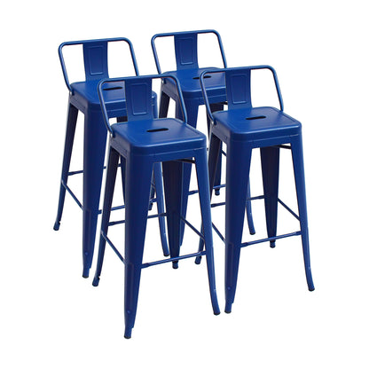 Eeeza Iron Frame Stackable Bar Stool Set