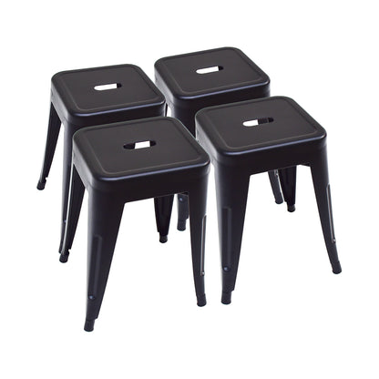 Eeeza Iron Frame Stackable Bar Stool Set