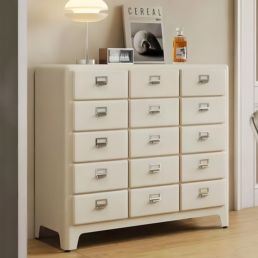 Eeeza 15-Drawer Modern Minimalist Metal Chest