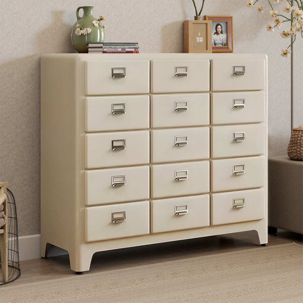 Eeeza 15-Drawer Modern Minimalist Metal Chest