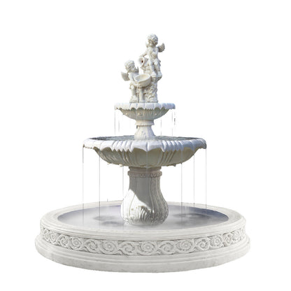 Eeeza Angel 3 Tier Garden Sandstone Water Feature - Beige