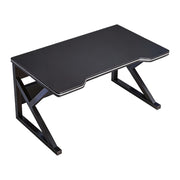 Premium Gaming Desk for Home and Office, MDF and Steel, Black, 140cm