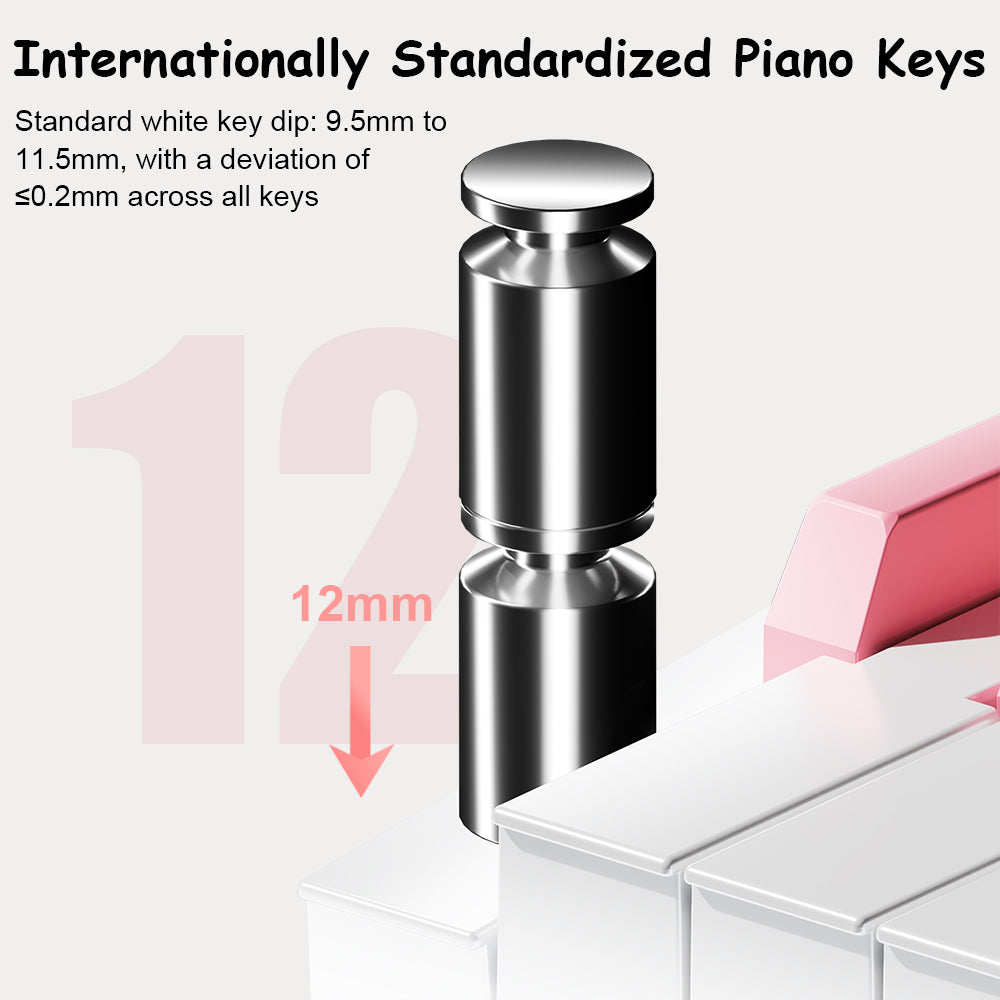 Betsy Magnetically Detachable Portable 88 Key Full Size Weighted Digital Piano With Stand