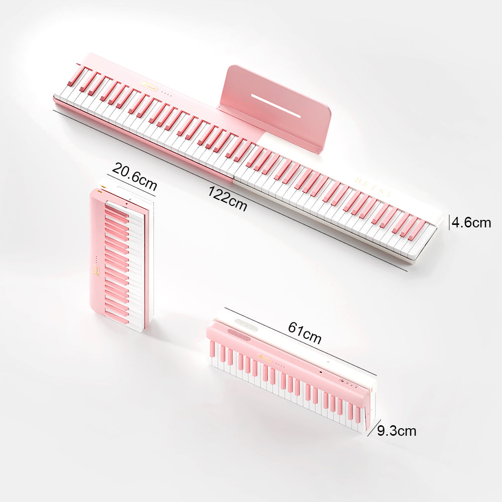Betsy Magnetically Detachable Portable 88 Key Full Size Weighted Digital Piano With Stand