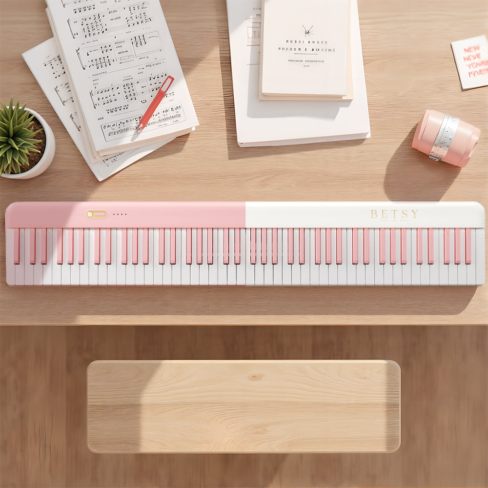 Betsy Magnetically Detachable Portable 88 Key Full Size Weighted Digital Piano With Stand