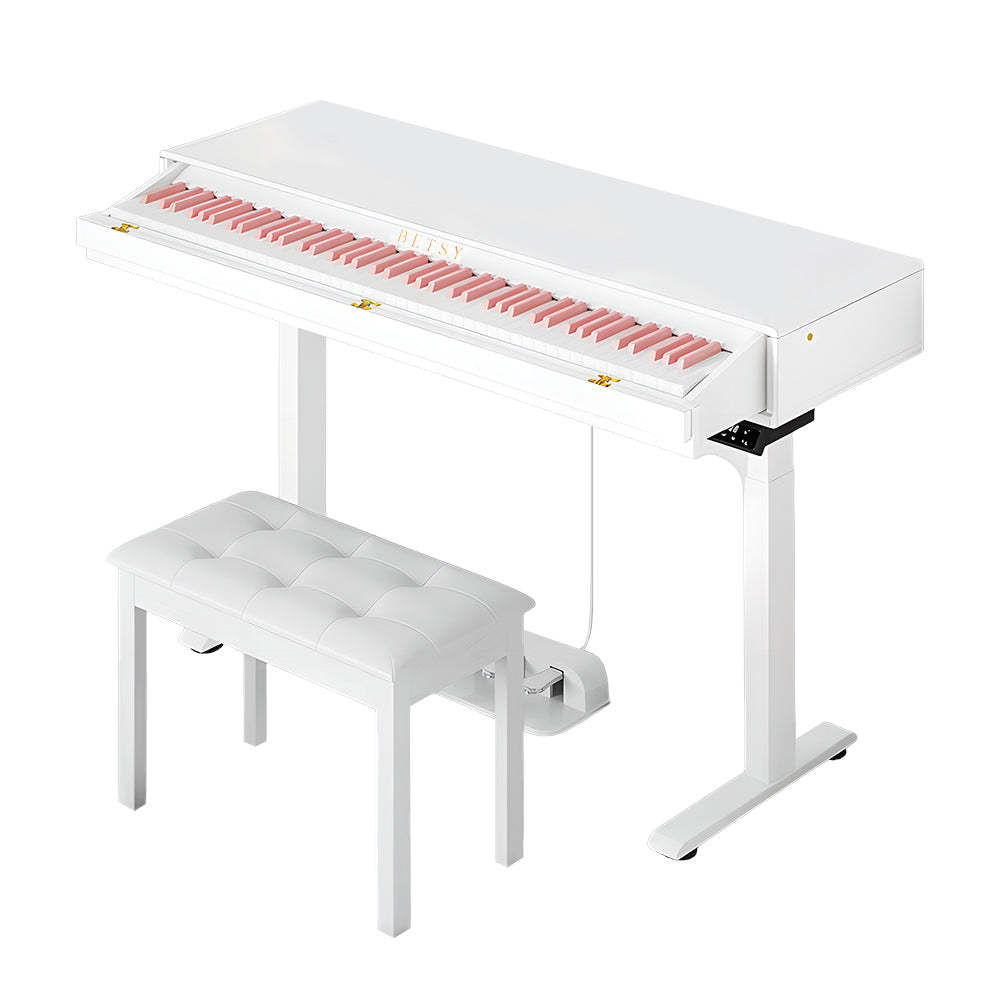 Betsy Smart Electric Height Adjustable 88 Key Full Size Weighted 2 in 1 Digital Piano With Bench