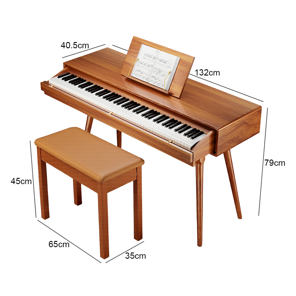 Betsy Solid Wood 88 Key Full Size Weighted 2 in 1 Digital Piano Dress Table With Bench