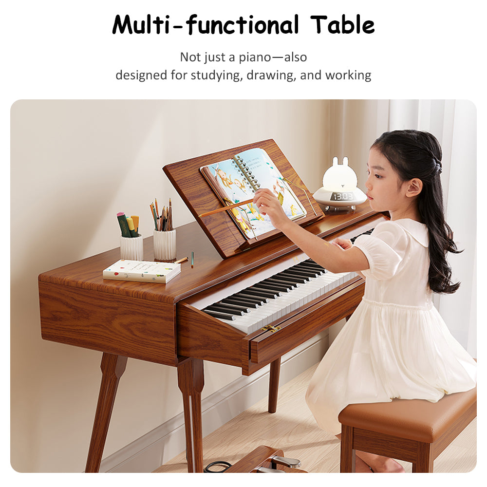 Betsy Solid Wood 88 Key Full Size Weighted 2 in 1 Digital Piano Dress Table With Bench