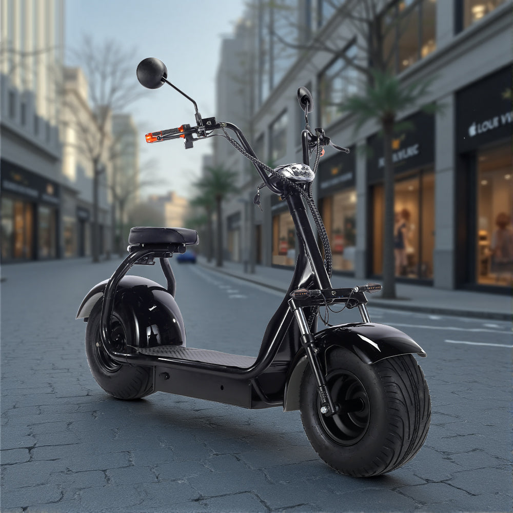 Eeeza Fat-Tire Electric Scooter – 1500W 60V 12Ah Motor, Hydraulic Brakes, Heavy-Duty Frame