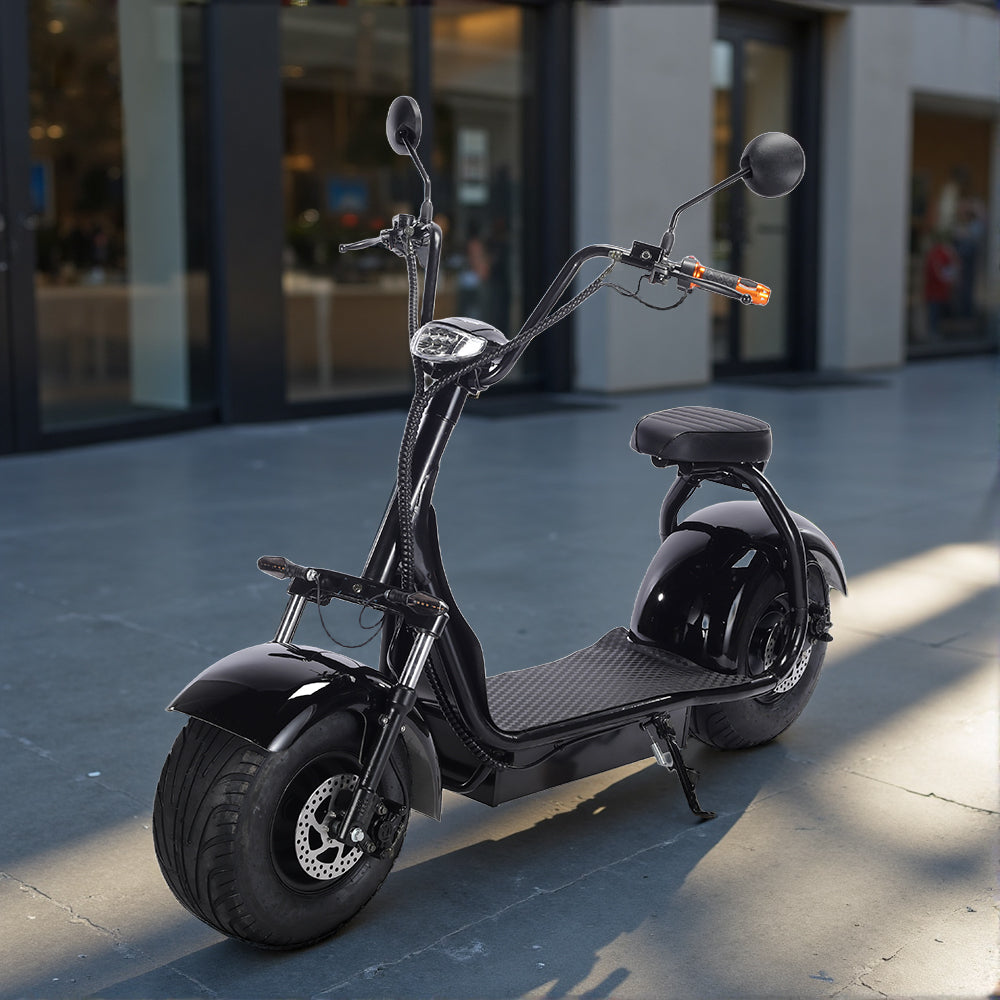 Eeeza Fat-Tire Electric Scooter – 1500W 60V 12Ah Motor, Hydraulic Brakes, Heavy-Duty Frame