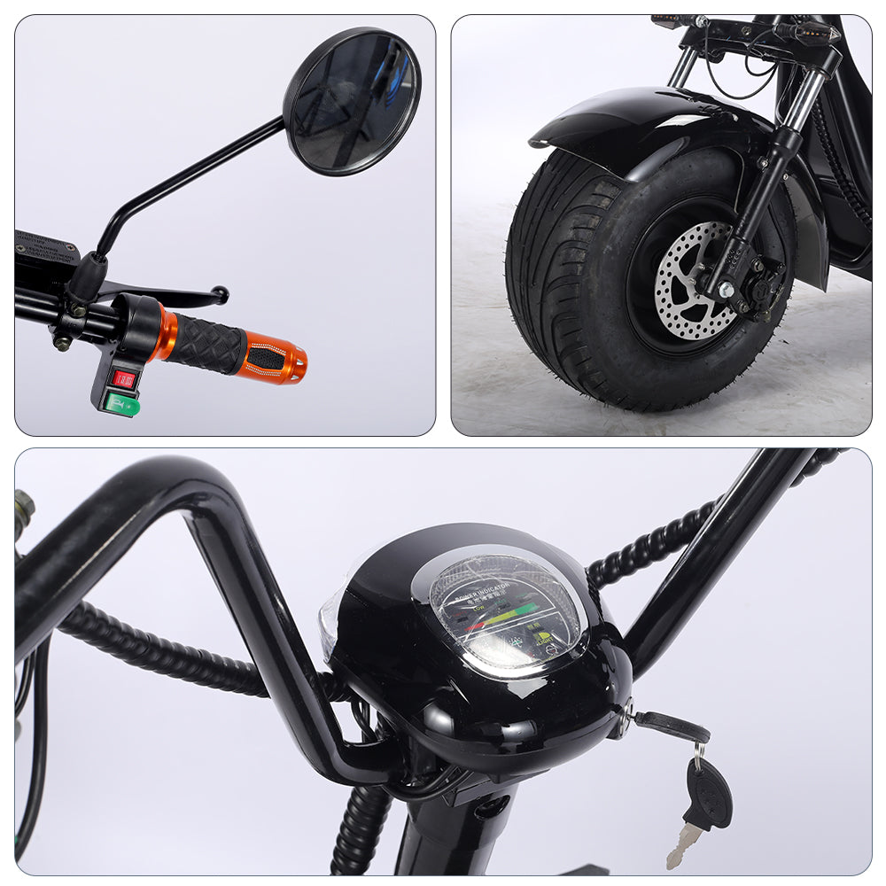 Eeeza Fat-Tire Electric Scooter – 1500W 60V 12Ah Motor, Hydraulic Brakes, Heavy-Duty Frame