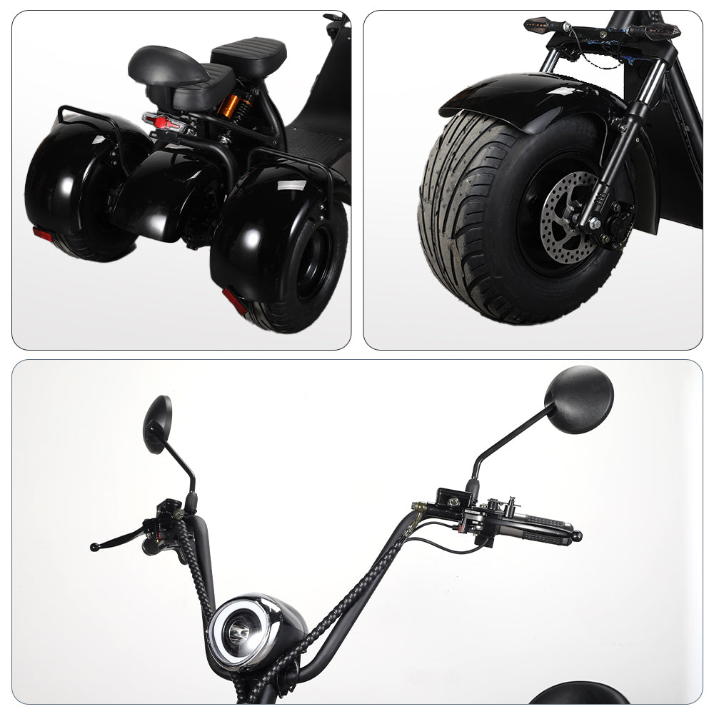 Eeeza 4000W 60V 12Ah Electric Scooter Off Road With Brushless Motor – Powerful Trike for Commuting & Adventure