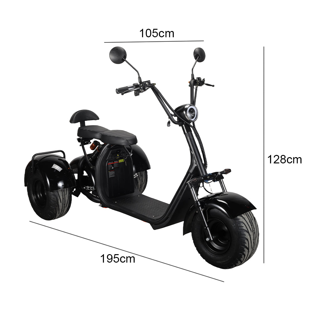 Eeeza 4000W 60V 12Ah Electric Scooter Off Road With Brushless Motor – Powerful Trike for Commuting & Adventure