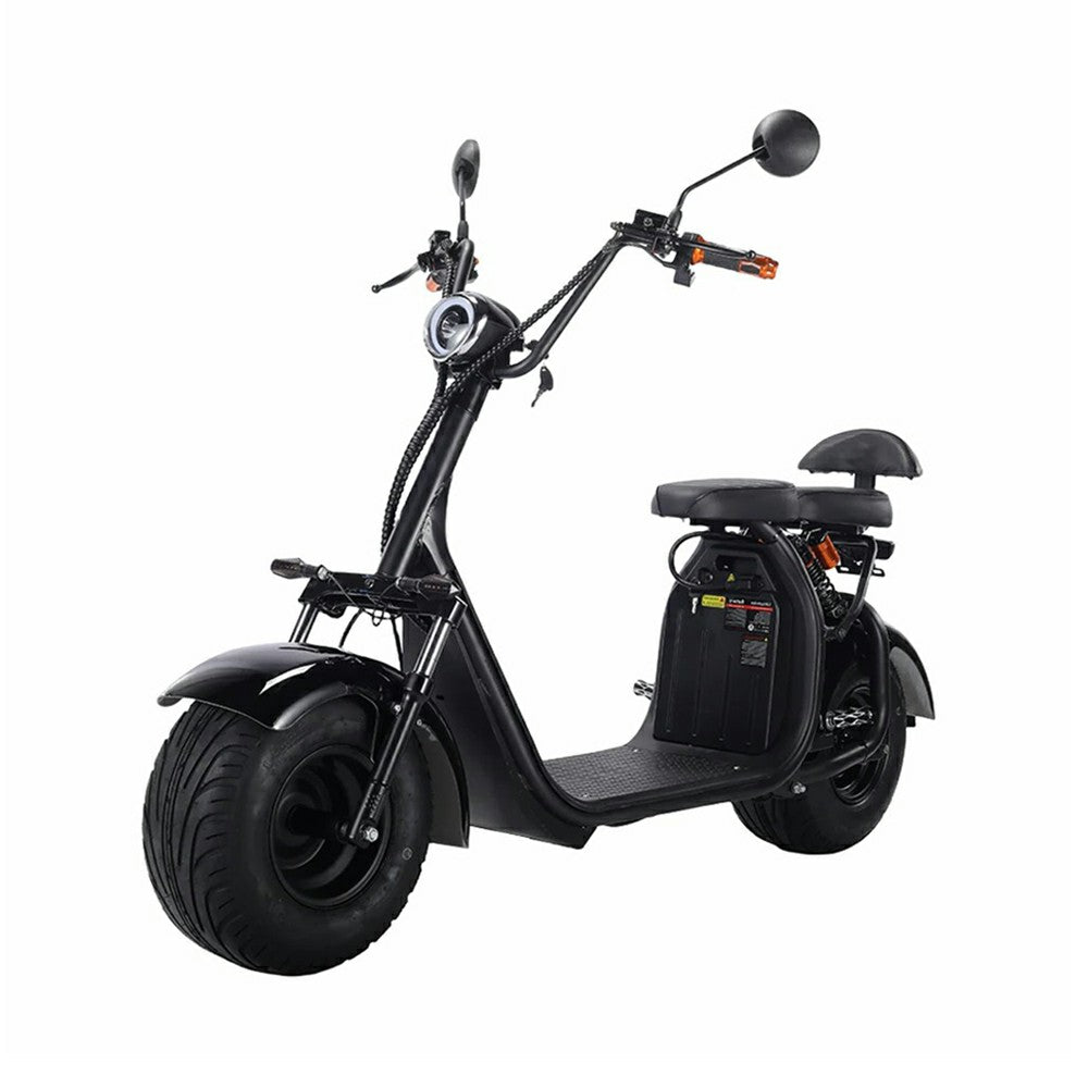 Eeeza 3000W 60V 12Ah Electric Scooter Off Road With Brushless Motor – Retro Style, Dual Seat, Hydraulic Disc Brakes