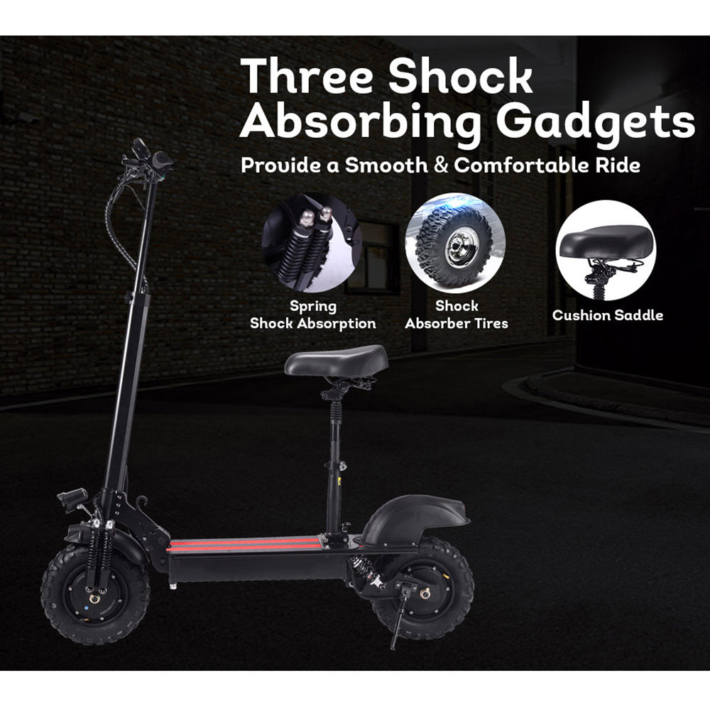 Eeeza 2000W Dual Motors 11-inch Electric Scooter - Black