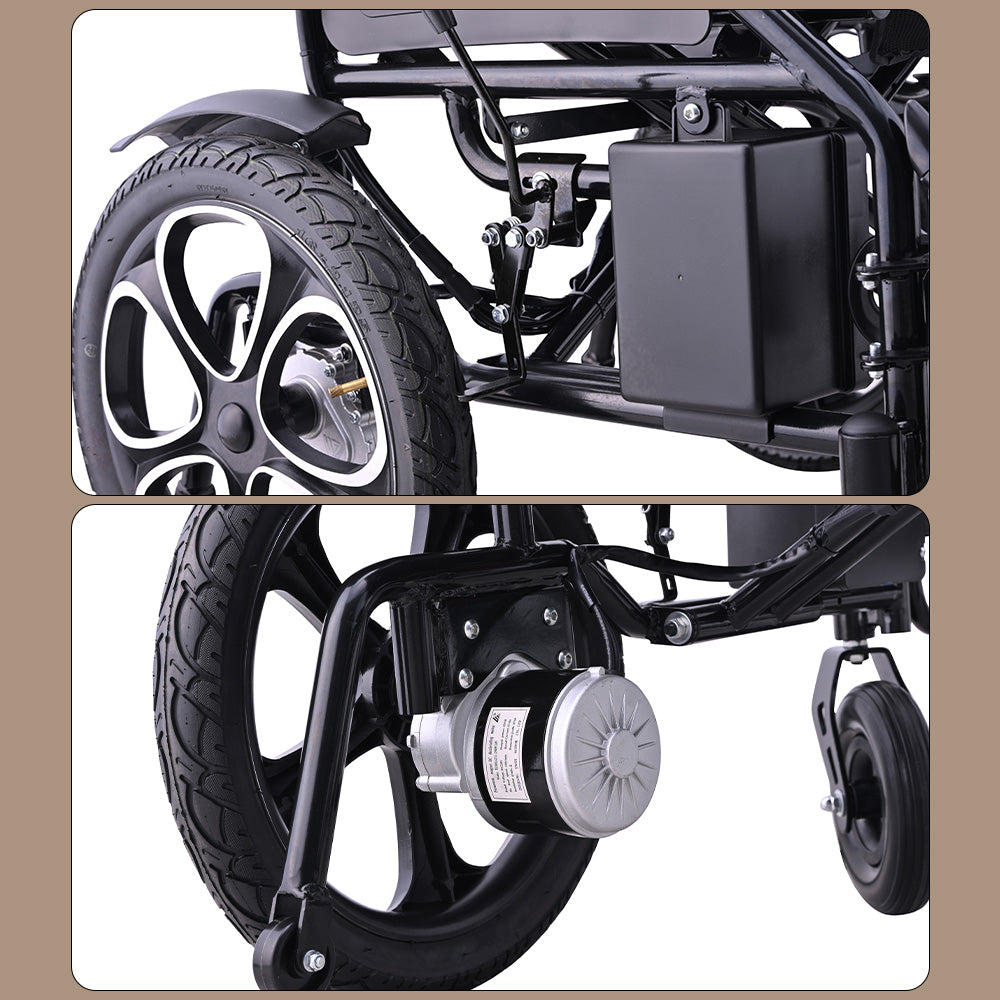 Eeeza Electric Lightweight Wheelchair – Dual Motor, Foldable, Lithium Battery Travel Companion