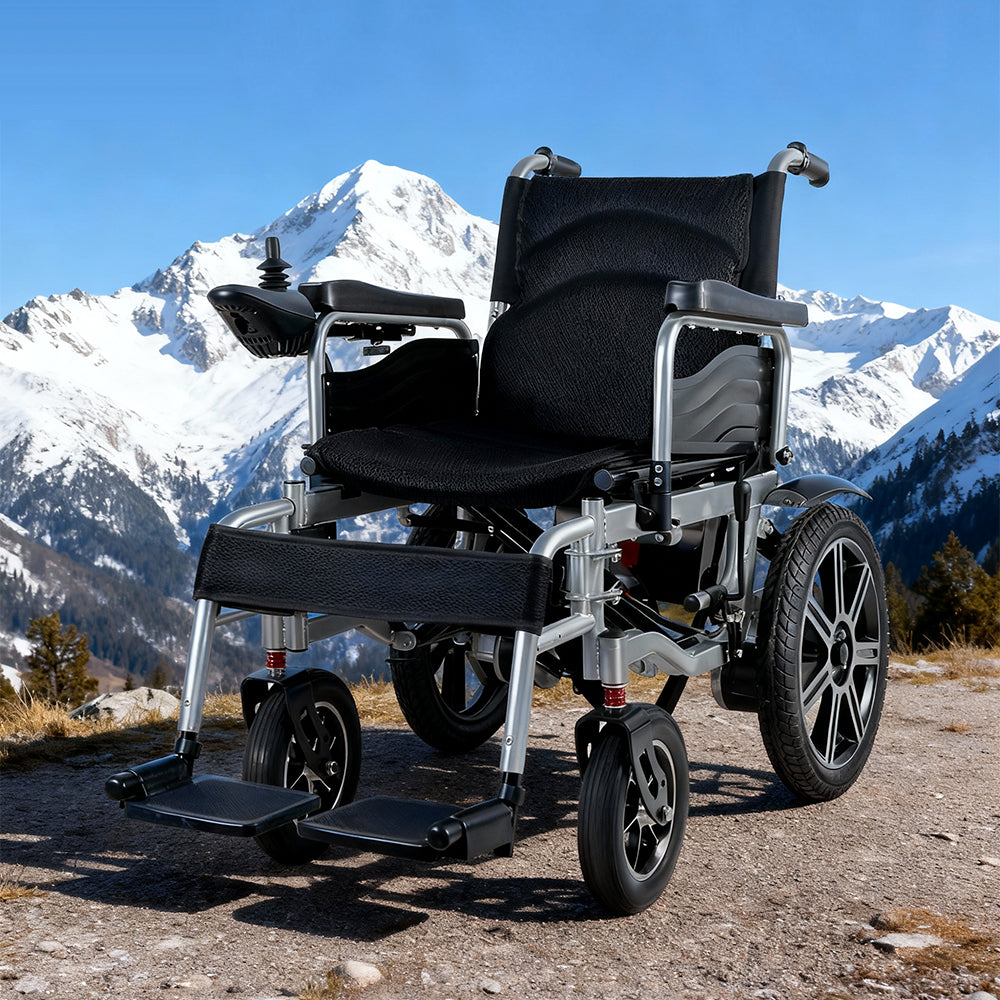 Eeeza Foldable 12Ah Dual-motor Electric Wheelchair With Aluminum Alloy Wheels