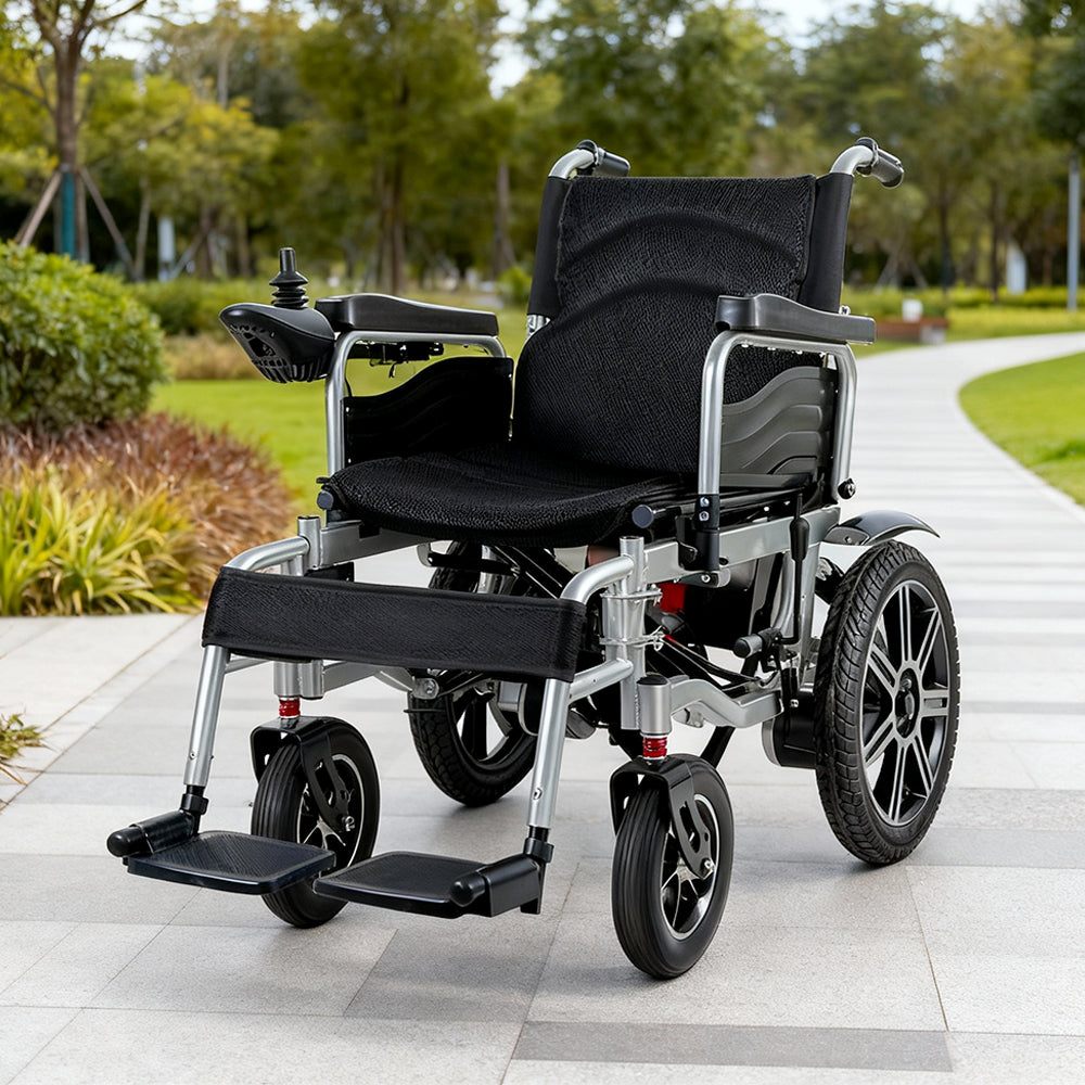 Eeeza Foldable 12Ah Dual-motor Electric Wheelchair With Aluminum Alloy Wheels