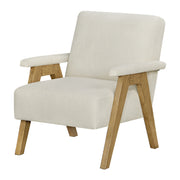 Brio Ergonomic Armchair for Living Room, Wood Frame
