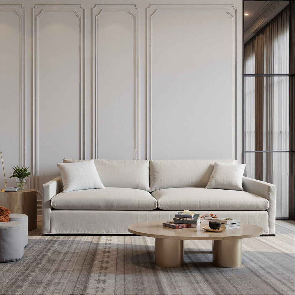 Brio Sofa with Removable Backrest and Solid Pine Wood Frame