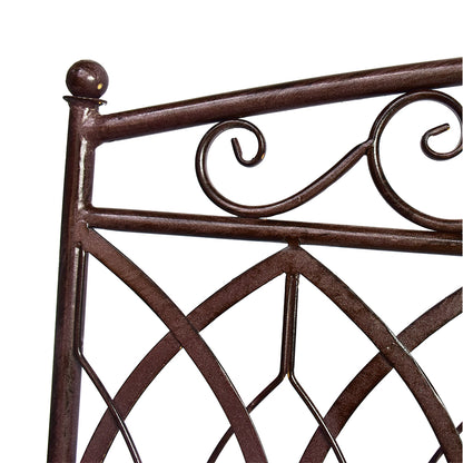 Eeeza Unique Gothic Design Outdoor Iron Frame Bench