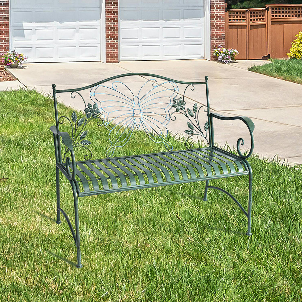 Eeeza Outdoor Iron Frame Bench