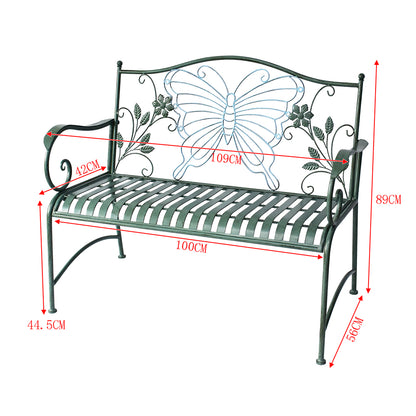 Eeeza Outdoor Iron Frame Bench