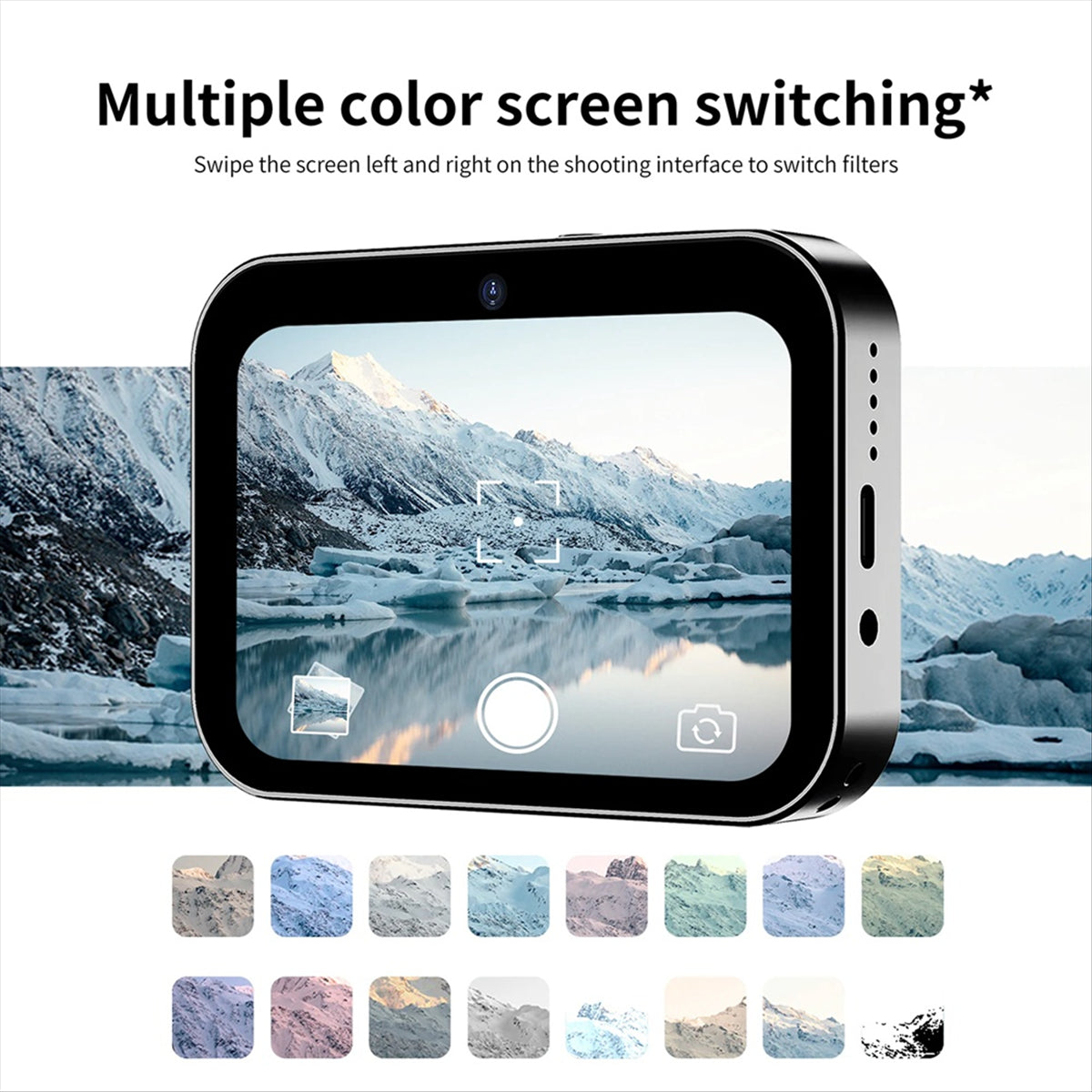 4K CCD Digital Camera 64MP Digital Flash Video Camera with Touch Screen 16X Digital Zoom IR Night Vision Camera Black