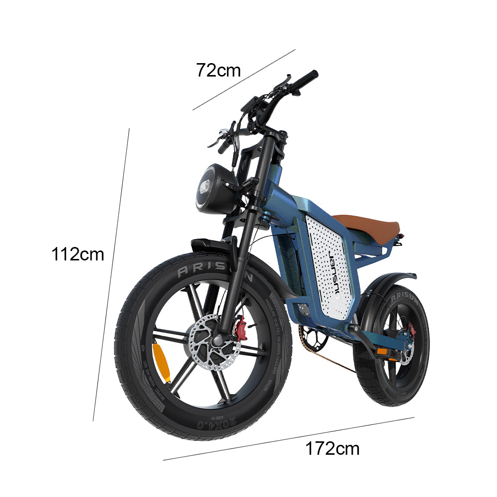 JANSNO High-Carbon Steel Electric Bicycle With 750W Brushless DC Motor