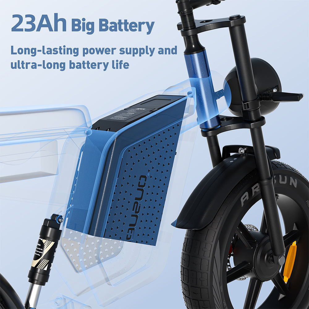 JANSNO High-Carbon Steel Electric Bicycle With 750W Brushless DC Motor