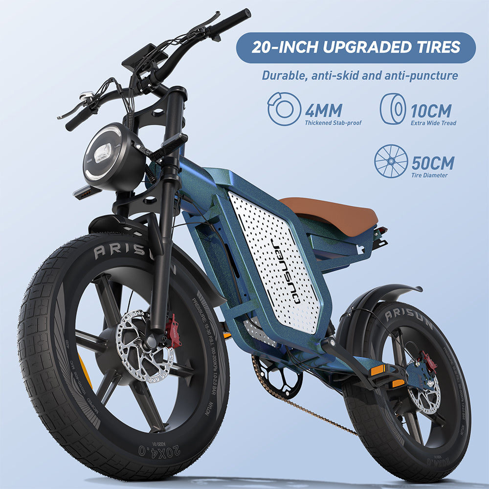 JANSNO High-Carbon Steel Electric Bicycle With 750W Brushless DC Motor