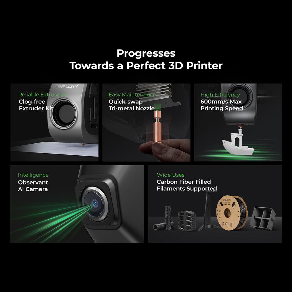 Creality K1C 3D Printer, Reliable Carbon Fiber Printing