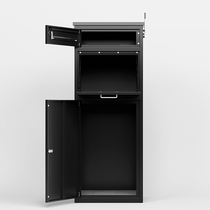 Package Delivery Box for Outside with Lock15.74"L*16.92"W*44.5"H, Heavy-Duty Steel Package Drop Box with Anti-Theft Design, Weather-Resistant, Package Mailbox for Porch Ideal for Home or Office