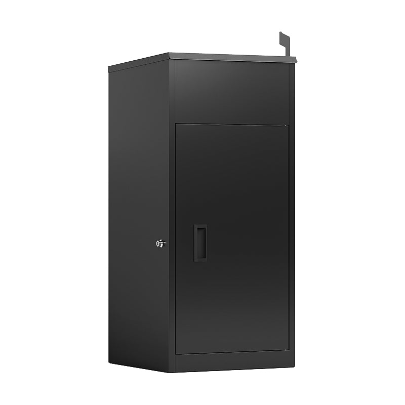 Eeeza Outdoor Lockable Parcel Delivery Box – Matte Black Steel Weatherproof 42cm & 48cm