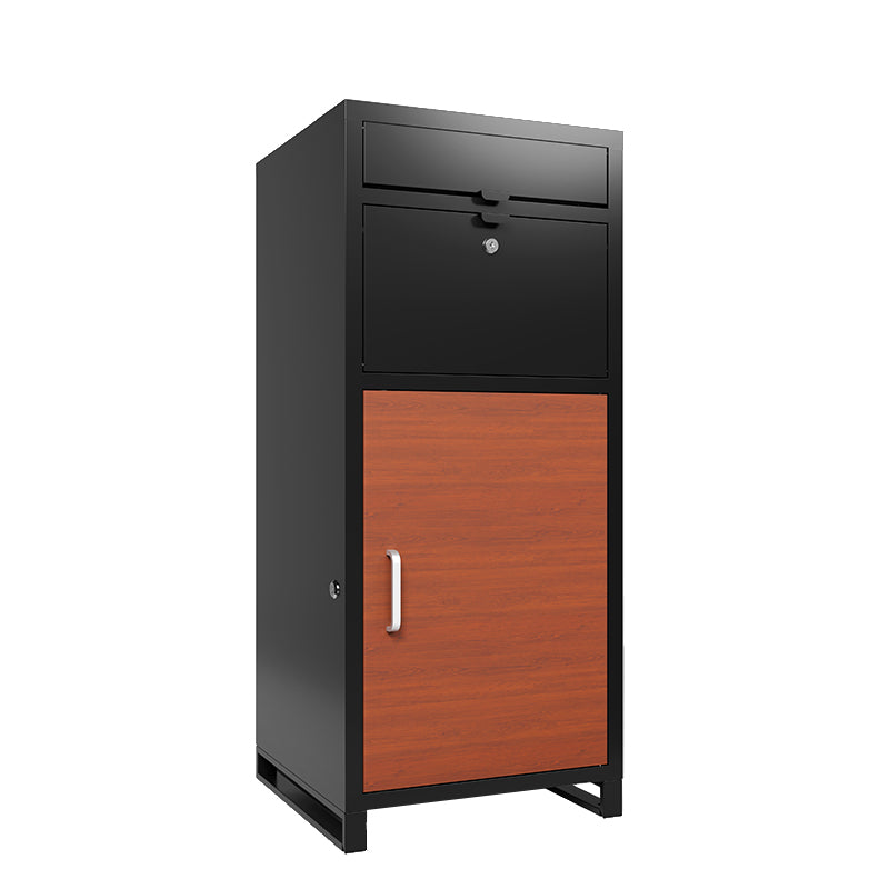 Outdoor Parcel Drop Box, Courier Locker with Mechanical Lock,Floor Standing Parcel Locker, Size 36.6'' x 15.75''x 15.75'', Burglar Resistant Stopper, For Porch Curbside