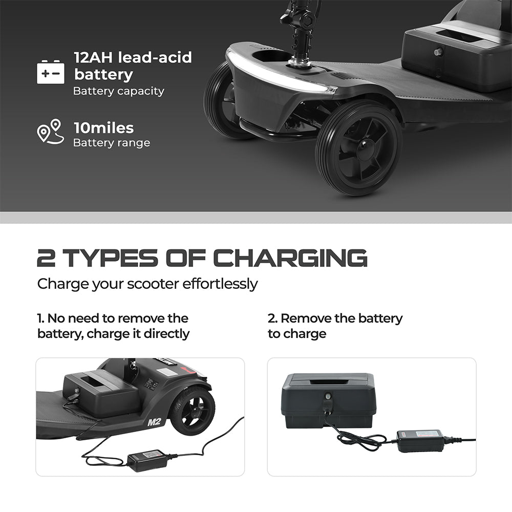 METRO MOBILITY Foldable 250W 24V Electric Mobility Scooter With Brushed Motor