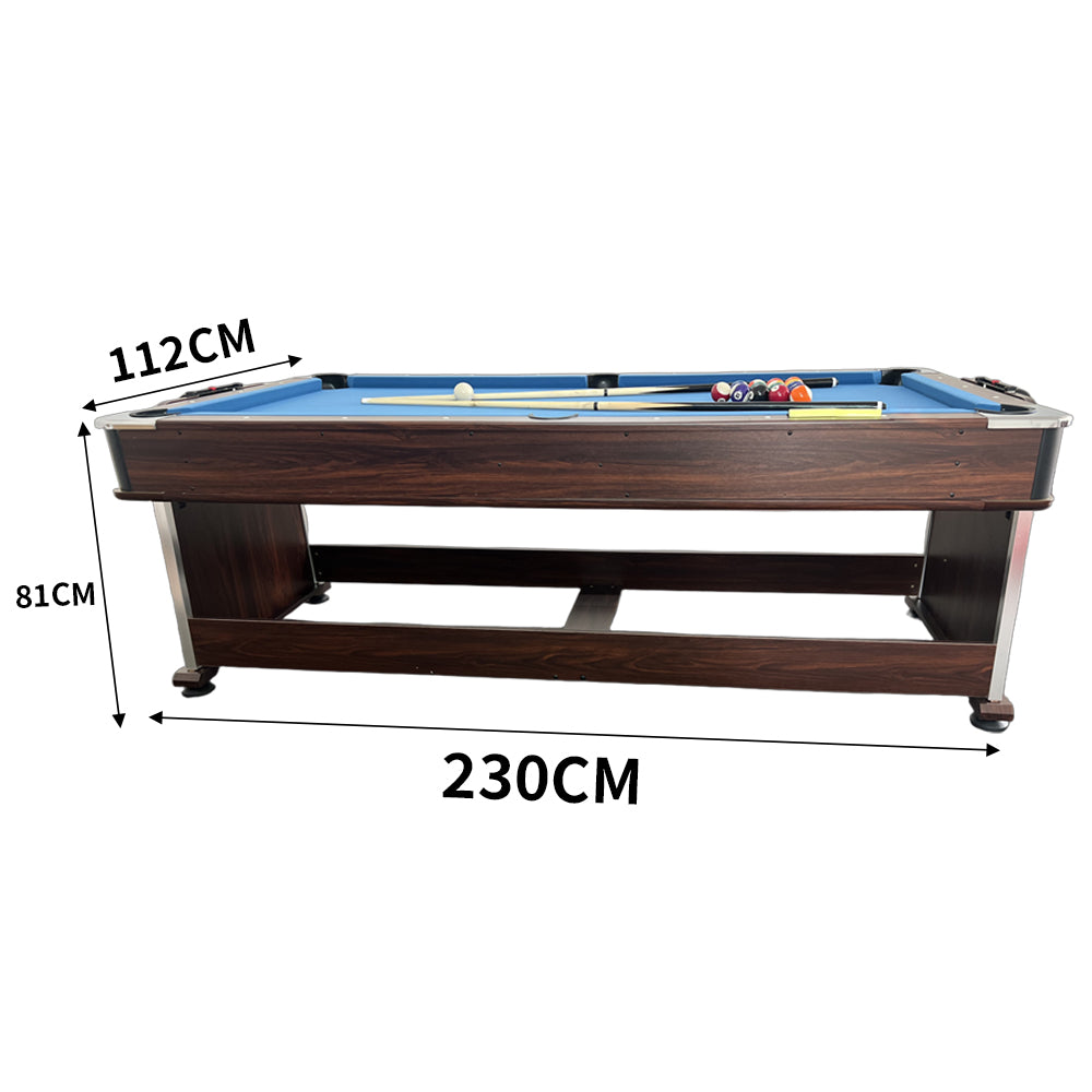 Eeeza 7FT 4 in 1 Flip Game Table with Pool Tennis Hockey Dining