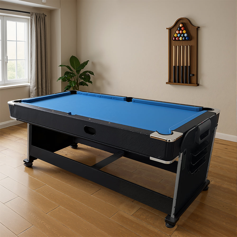Eeeza 7FT 4 in 1 Flip Game Table with Pool Tennis Hockey Dining