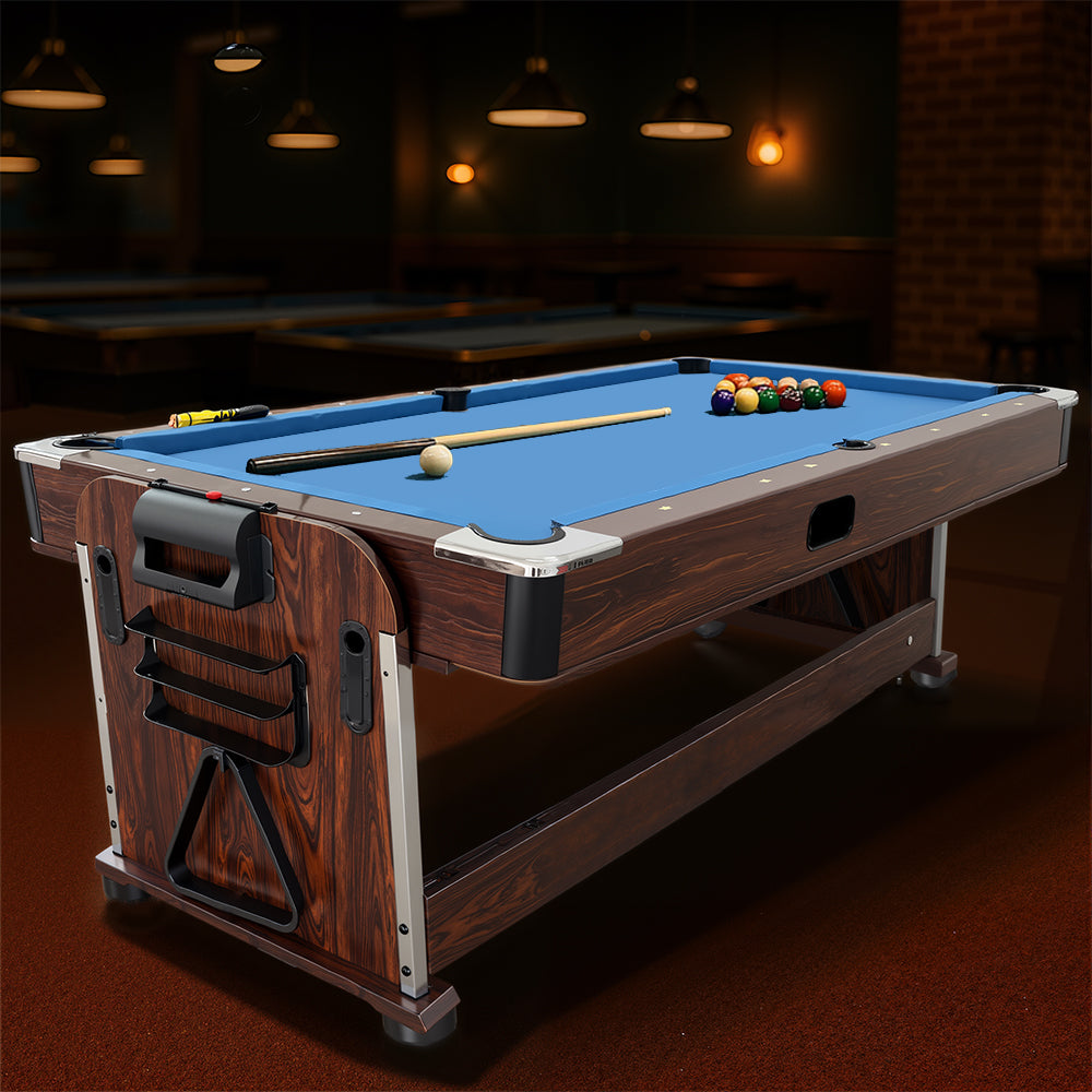Eeeza 7FT 4 in 1 Flip Game Table with Pool Tennis Hockey Dining