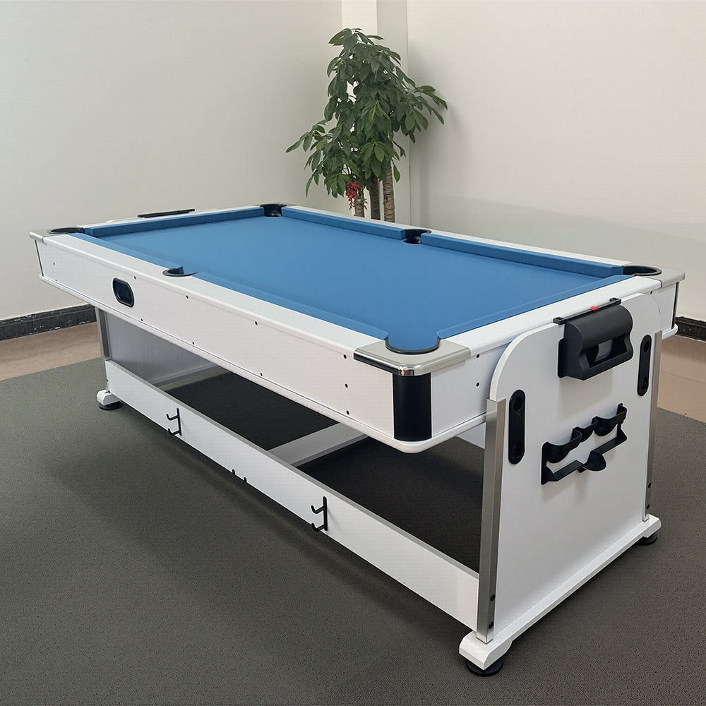Eeeza 7FT 4 in 1 Flip Game Table with Pool Tennis Hockey Dining
