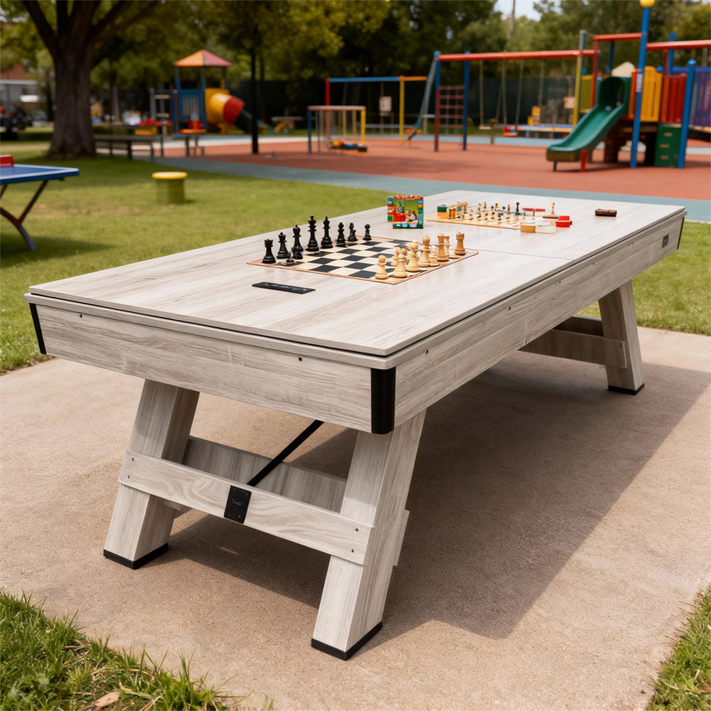 Eeeza Antique Wood Grain Multi-Purpose Billiard Table