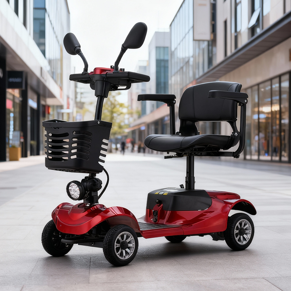 Eeeza Compact Mobility Scooter – Solid Tires, 150kg Load for Everyday Errands