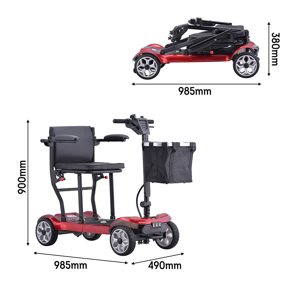 Eeeza Lightweight Mobility Scooter – Foldable, 270W Motor, 15km Range, Adjustable Comfort Design