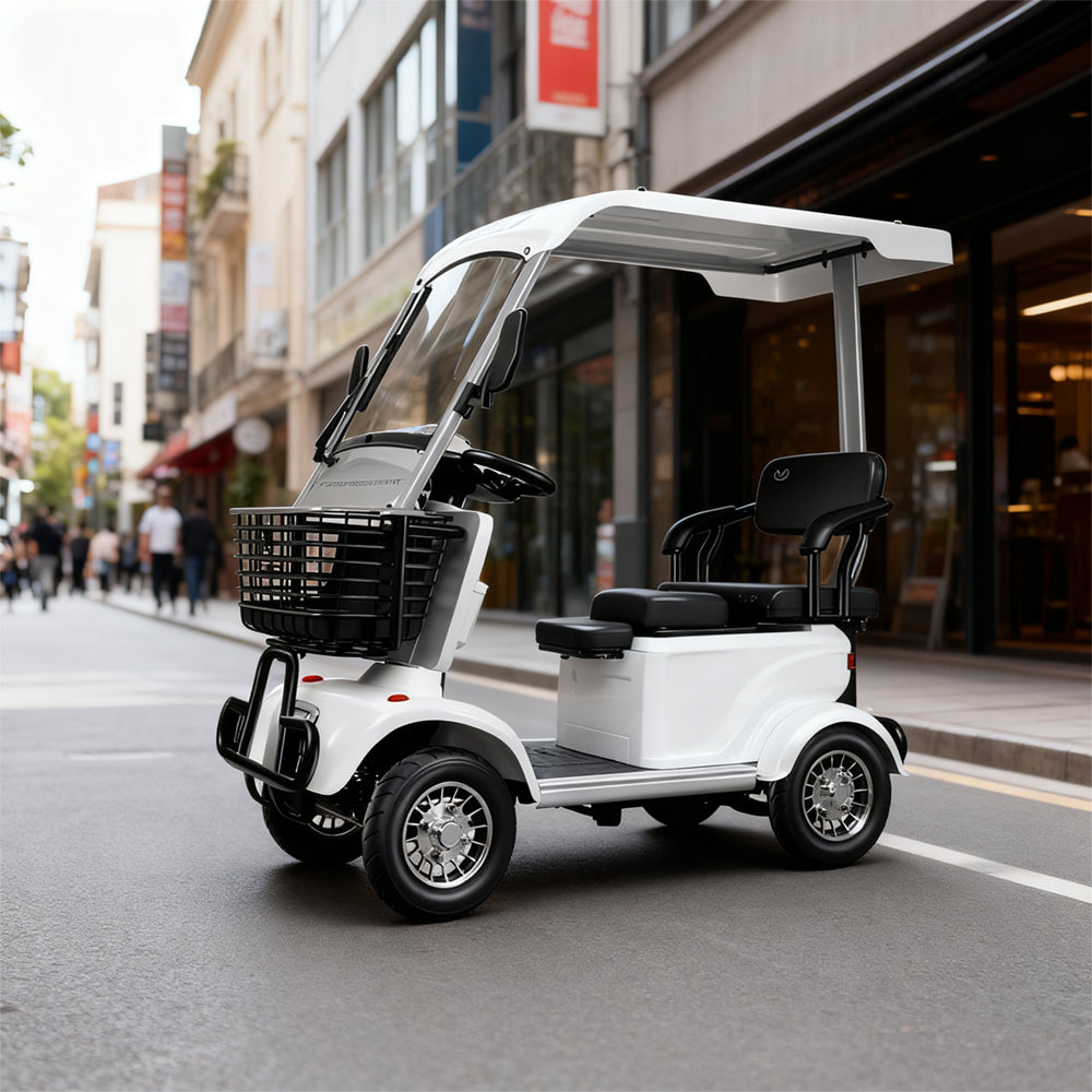 Eeeza 650W 60V 20Ah Electric Mobility Scooter with Foldable Child Seat & Adjustable Rear Bench