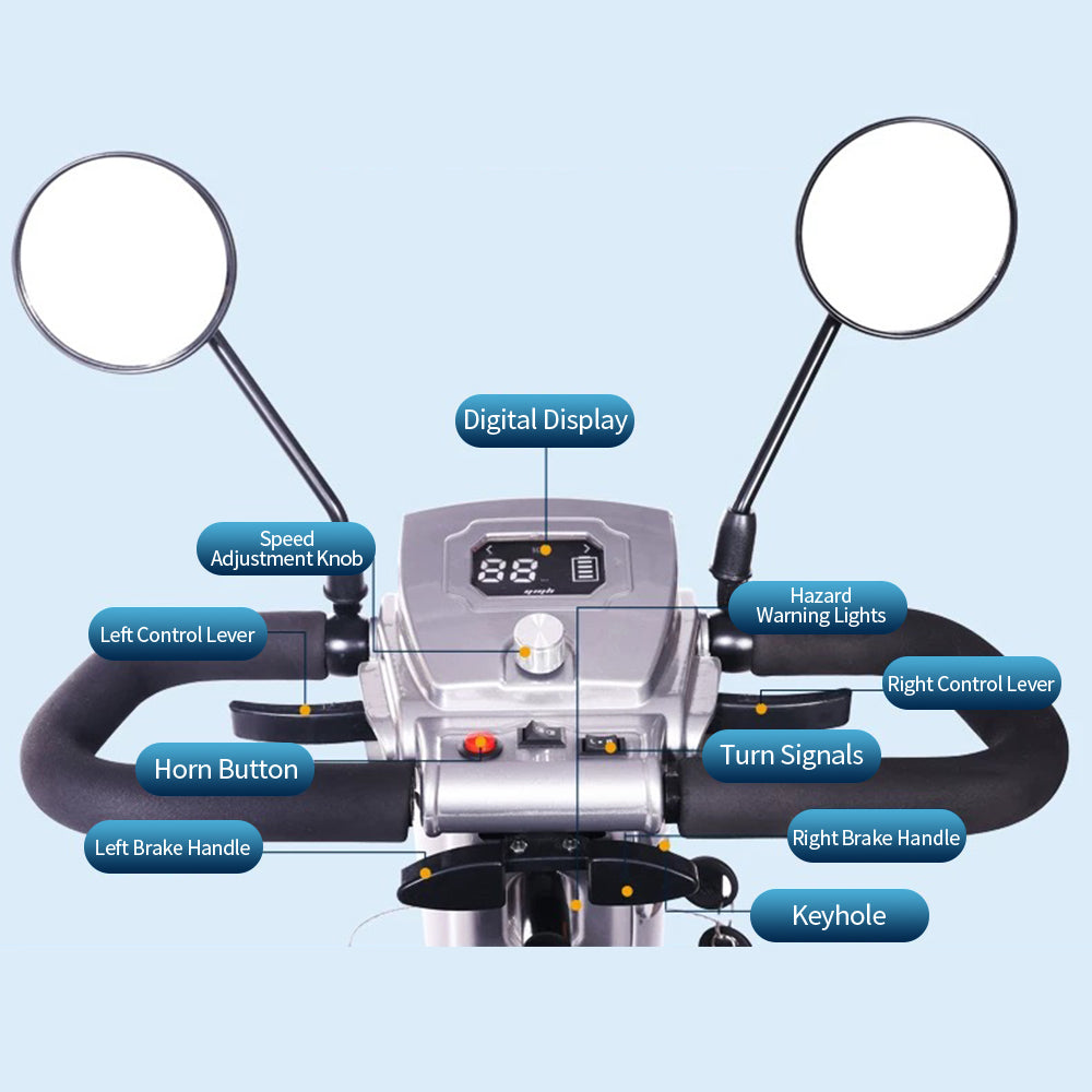 Eeeza 600W 60V 20Ah Electric Mobility Scooter