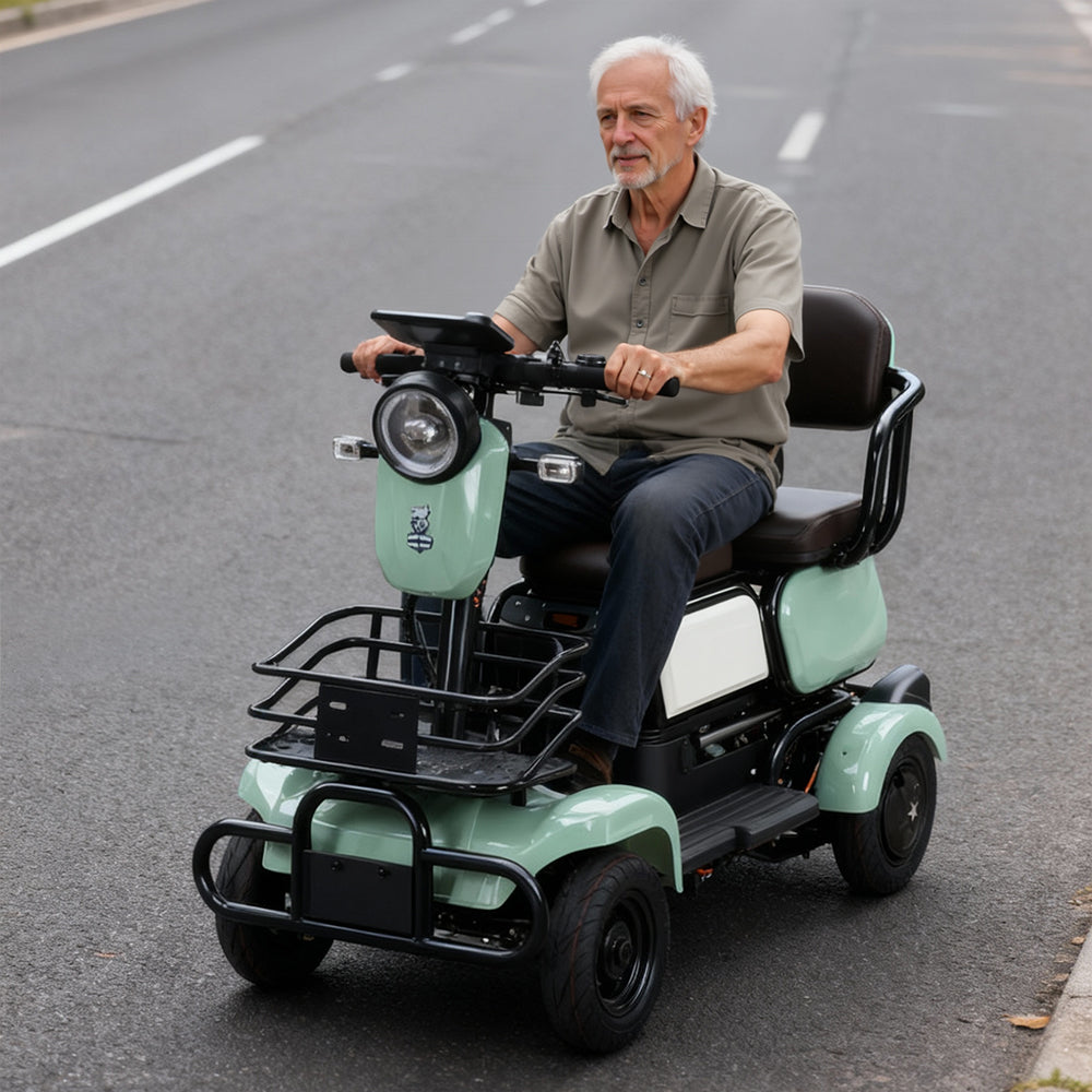Eeeza 4-Wheel Mobility Scooter – 600W 60V 20Ah Low-Speed High-Safety Ride