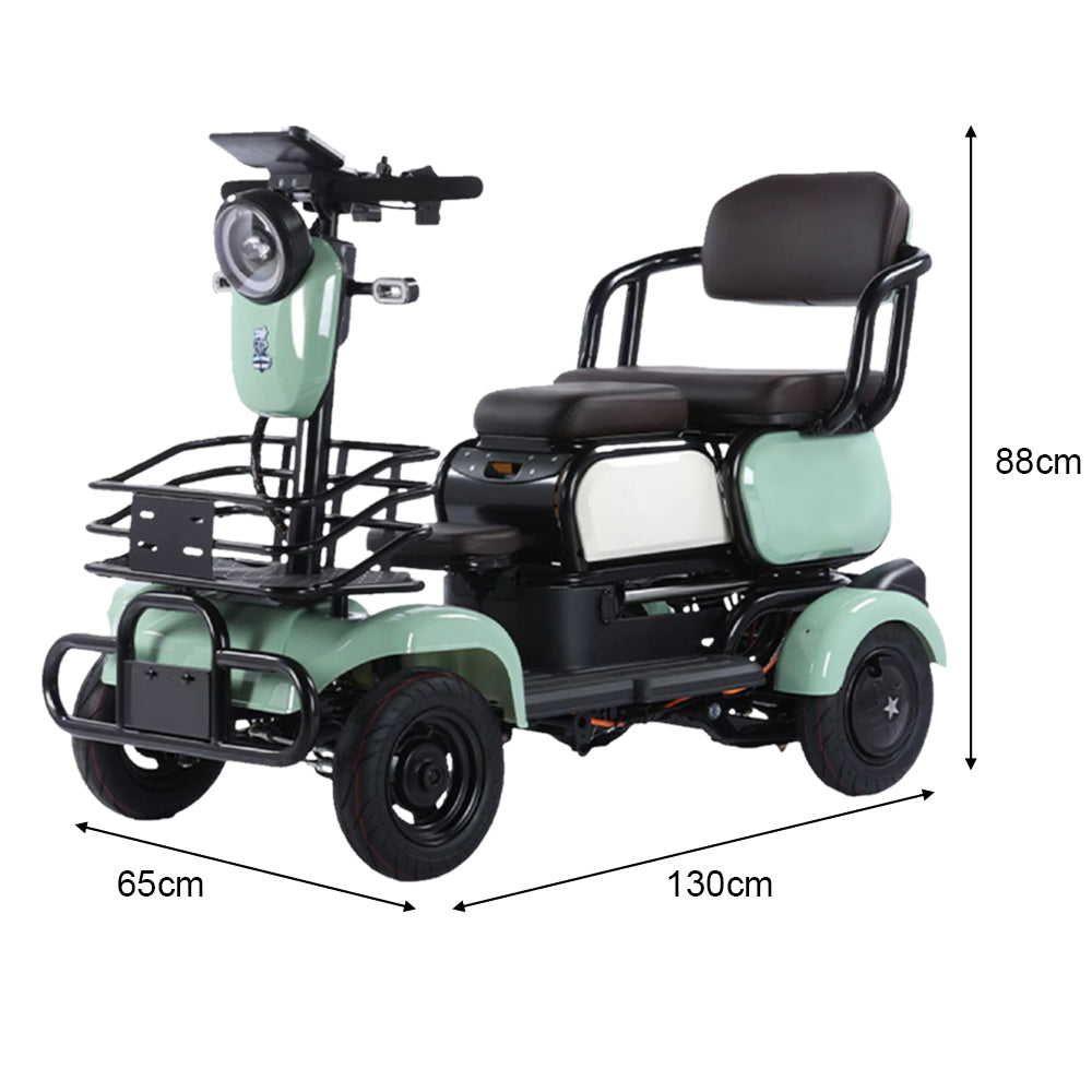 Eeeza 4-Wheel Mobility Scooter – 600W 60V 20Ah Low-Speed High-Safety Ride